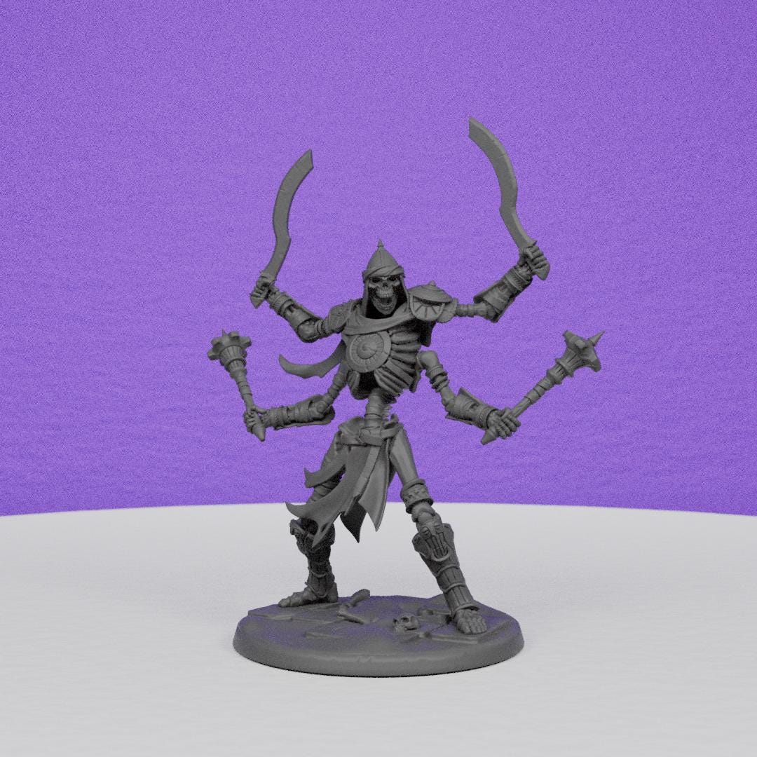 Skeletal Nephilim | Artisan Guild Miniatures | Compatible with D&D/AoS | Fantasy | Tabletop RPG