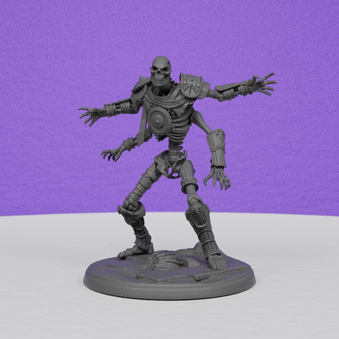 Skeletal Nephilim | Artisan Guild Miniatures | Compatible with D&D/AoS | Fantasy | Tabletop RPG