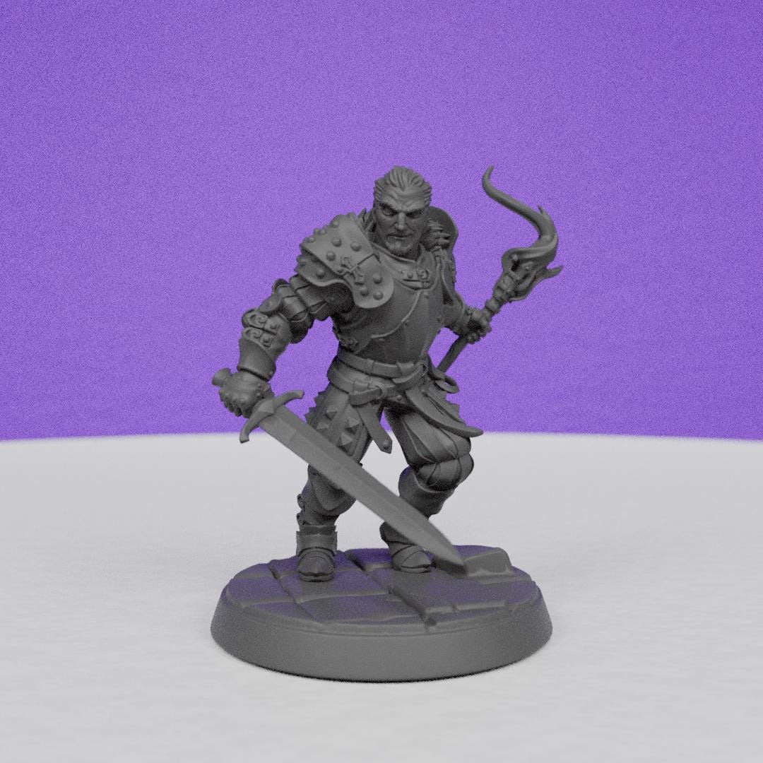 Vanguard Fighter | Artisan Guild Miniatures | Compatible with D&D/AoS | Fantasy | Tabletop RPG