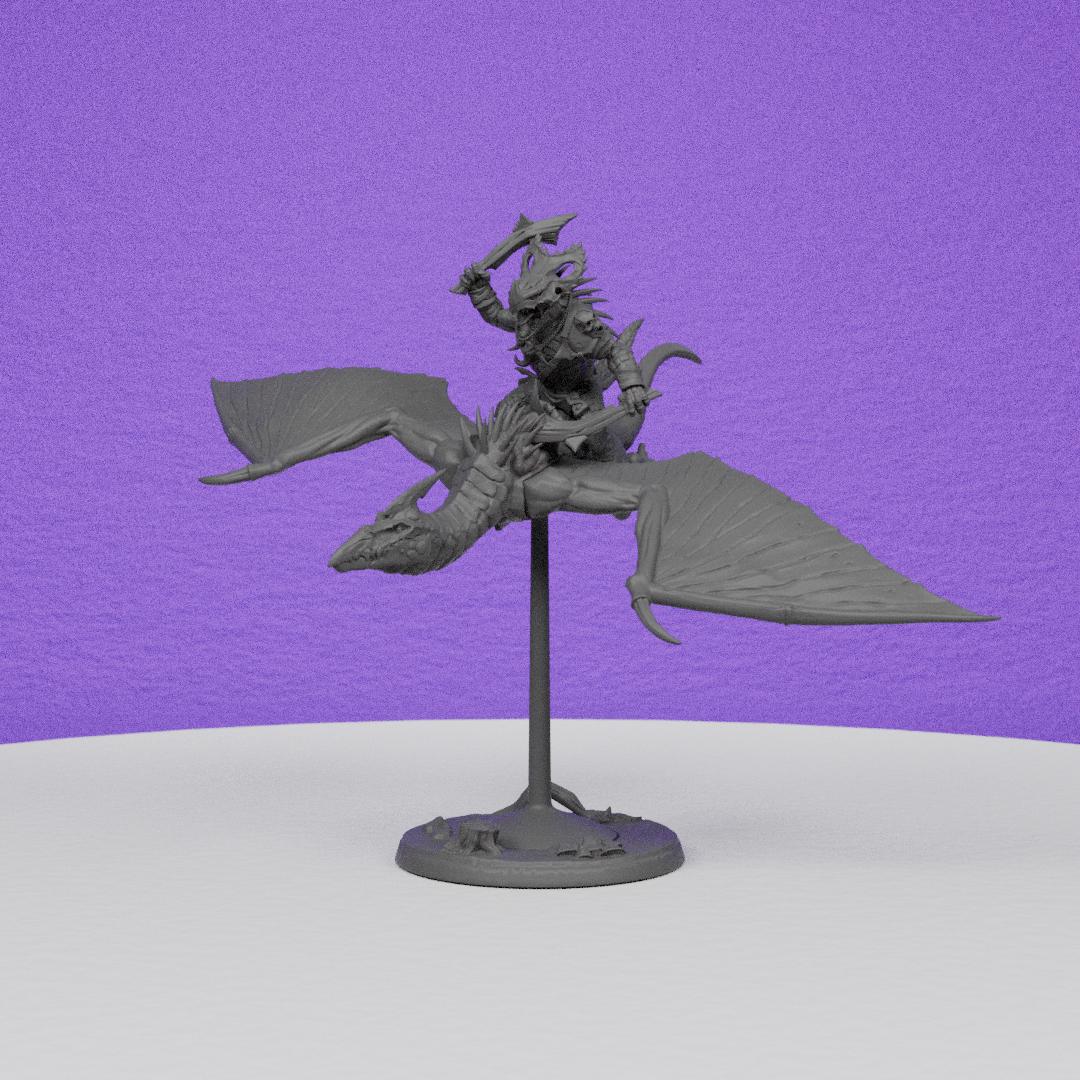 Pterowyvern Rider | Artisan Guild Miniatures | Compatible with D&D/AoS | Fantasy | Tabletop RPG