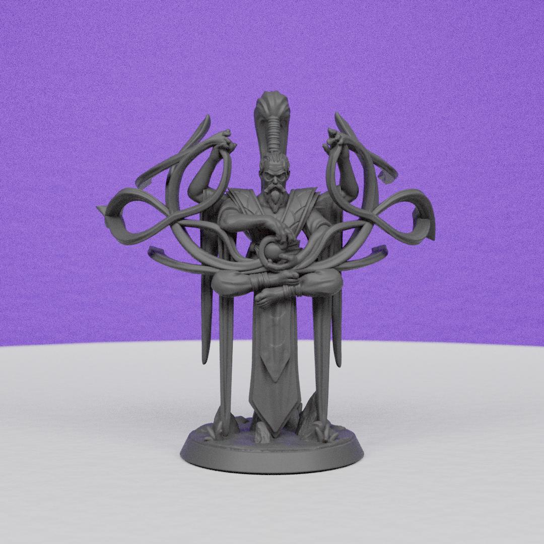 Miran Mage Illusionist | Miniatures Blueprint | Compatible with D&D/AoS | Fantasy