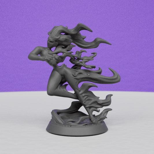 Fire Lady | Miniatures Blueprint | Compatible with D&D/AoS | Fantasy