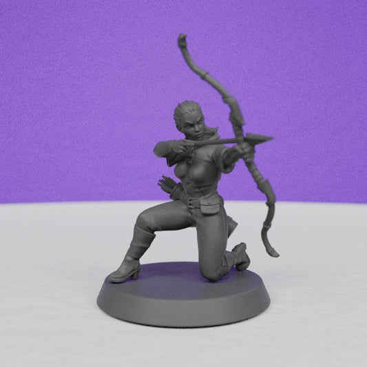 Female Forest Ranger | Galaad Miniatures | Compatible with D&D/AoS | Fantasy | Tabletop RPG