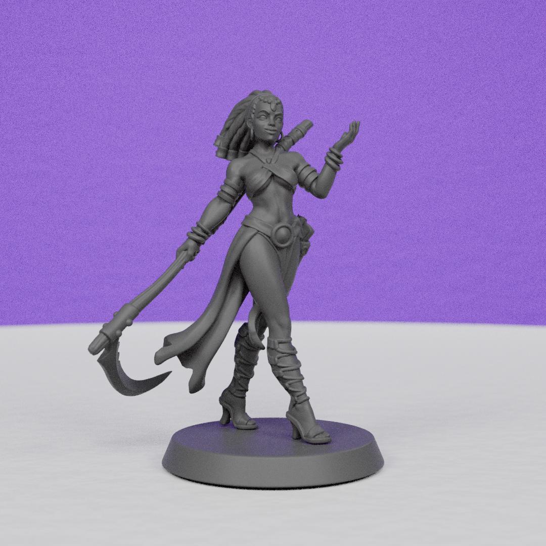 Female Human Battle Mage | Galaad Miniatures | Compatible with D&D/AoS | Fantasy | Tabletop RPG