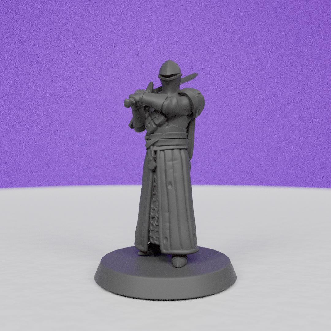 Knight back from War | Galaad Miniatures | Compatible with D&D/AoS | Fantasy | Tabletop RPG