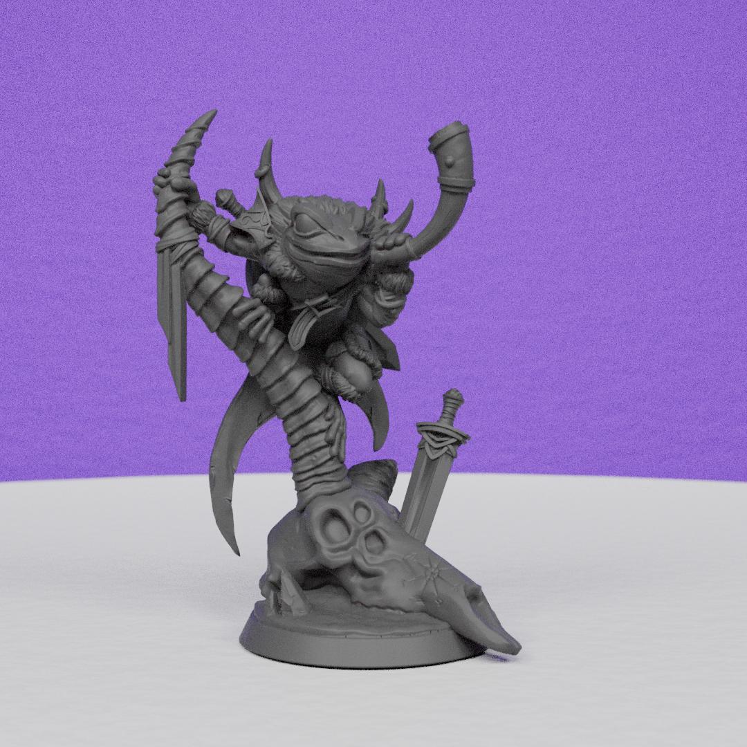 Viking Frog | Miniatures Blueprint | Compatible with D&D/AoS | Fantasy