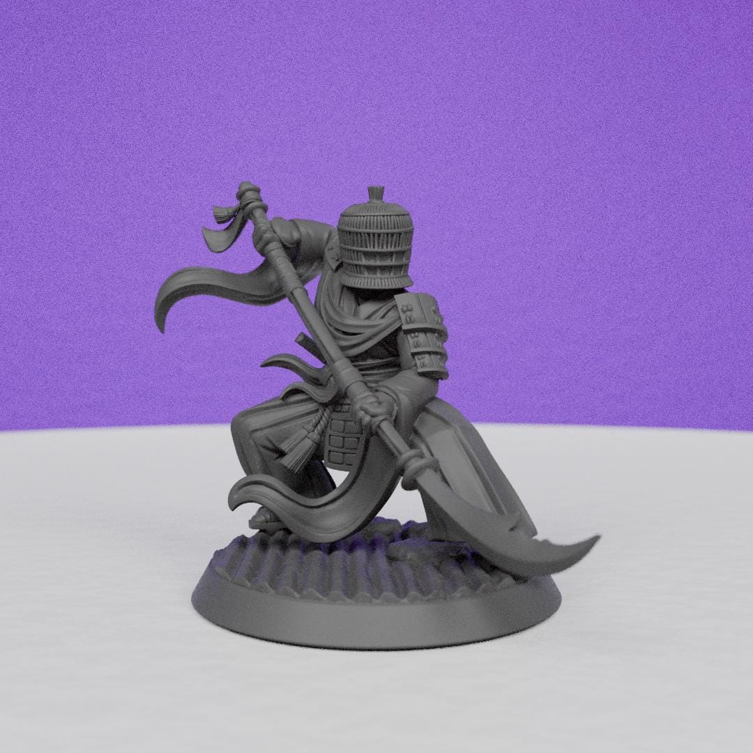 Japanese Monk | Miniatures Blueprint | Compatible with D&D/AoS | Fantasy