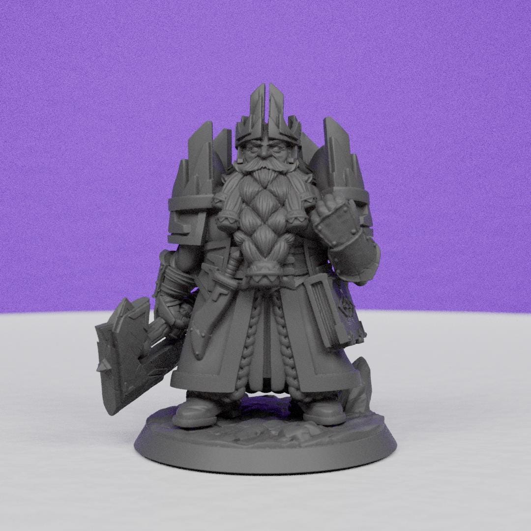 Dwarf King | Miniatures Blueprint | Compatible with D&D/AoS | Fantasy