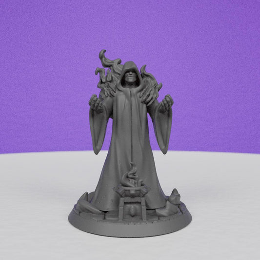 Fire Cultist | Miniatures Blueprint | Compatible with D&D/AoS | Fantasy