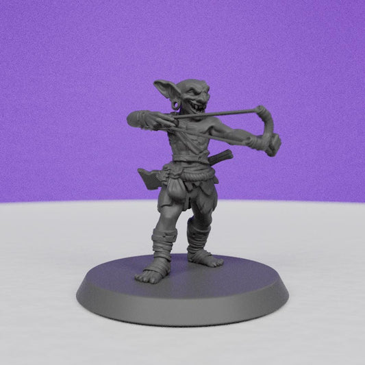 Goblin Sling Shooter | Galaad Miniatures | Compatible with D&D/AoS | Fantasy | Tabletop RPG