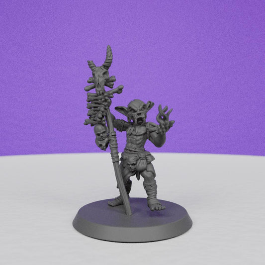 Goblin Shaman | Galaad Miniatures | Compatible with D&D/AoS | Fantasy | Tabletop RPG