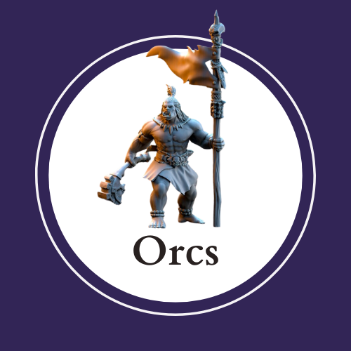 Orcs Collection cover image: compatible with Warhammer miniatures and Dungeons and Dragons miniatures