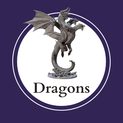 Dragons Collection cover image: compatible Warhammer miniatures and Dungeons & Dragons miniatures