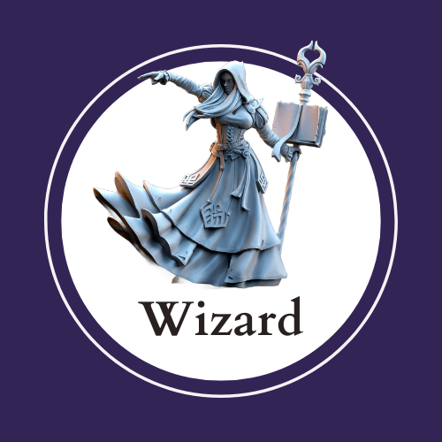 Wizard Collection cover image: compatible Warhammer miniatures and Dungeons and Dragons miniatures