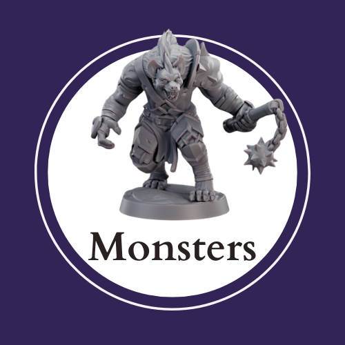 Monsters Collection cover image: compatible with Warhammer miniatures and Dungeons and Dragons miniatures