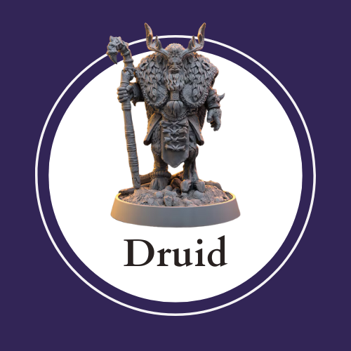 Druid Collection cover image: compatible Warhammer miniatures and Dungeons and Dragons miniatures