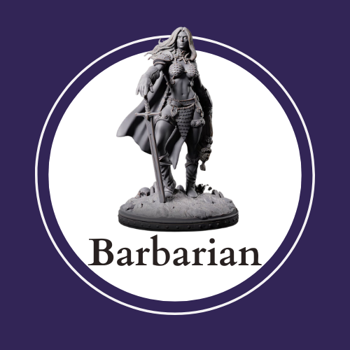 Barbarian Collection cover image: compatible Warhammer miniatures and Dungeons and Dragons miniatures