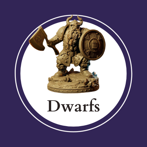 Dwarfs Collection cover image: compatible Warhammer miniatures and Dungeons & Dragons miniatures