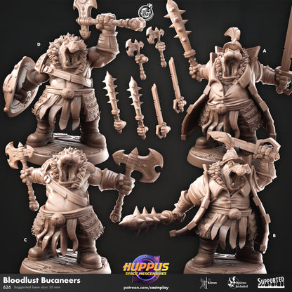 Huppus Space Mercenaries | Giff Spelljammer | Warrior/Barbarian/Rogue| CastnPlay | Compatible with D&D/AoS | Fantasy - Tabletop RPG