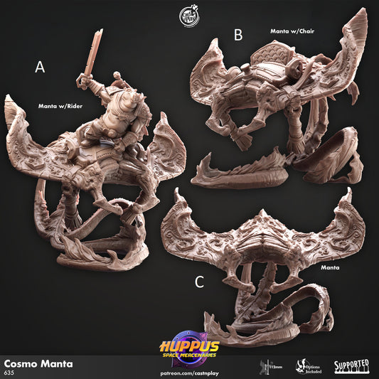 Huppus Space Mercenaries | Giff Spelljammer | Beast | Captain on mount | CastnPlay | Compatible with D&D/AoS - Fantasy - Tabletop RPG