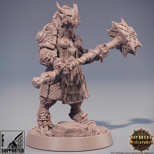 Dragonborn Warrior | DayBreak Miniatures | D&D/AoS| Fantasy | Tabletop| Fantasy - Tabletop