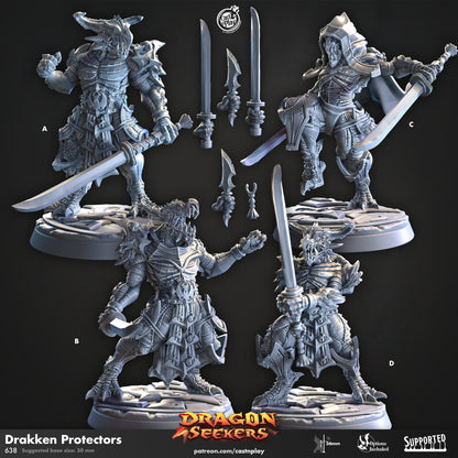Dragon Seekers | Warrior/Brute/Barbarian | CastnPlay | Compatible with D&D/AoS | Fantasy | Tabletop RPG
