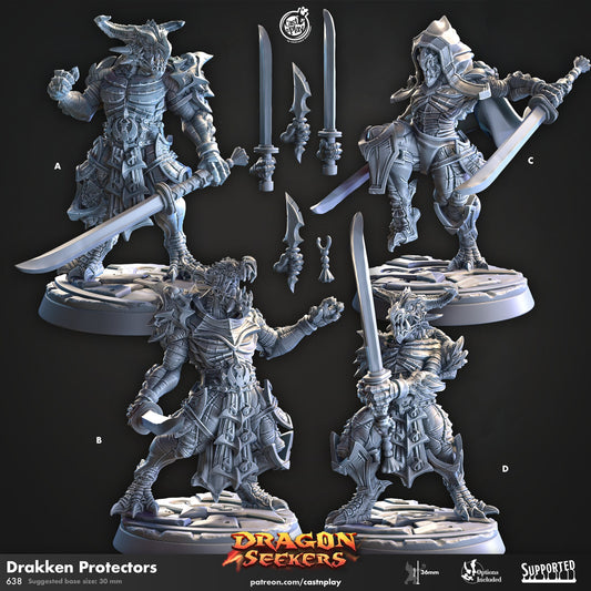 Dragon Seekers | Warrior/Brute/Barbarian | CastnPlay | Compatible with D&D/AoS | Fantasy | Tabletop RPG