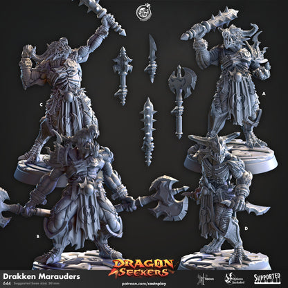Dragon Seekers | Warrior/Brute/Barbarian | CastnPlay | Compatible with D&D/AoS | Fantasy | Tabletop RPG
