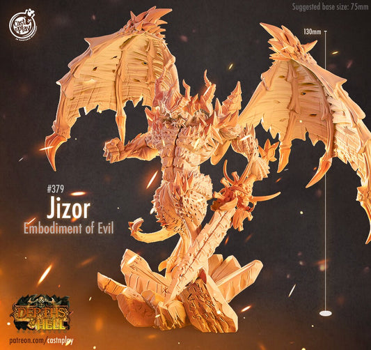 Great Demon Jizor | Hero/Boss | CastnPlay | Compatible with D&D/AoS | Fantasy | Tabletop RPG