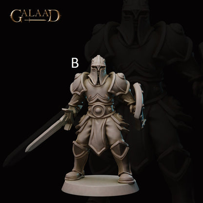 Knight/Guard | Galaad Miniatures | Compatible with D&D/AoS | Fantasy | Tabletop RPG
