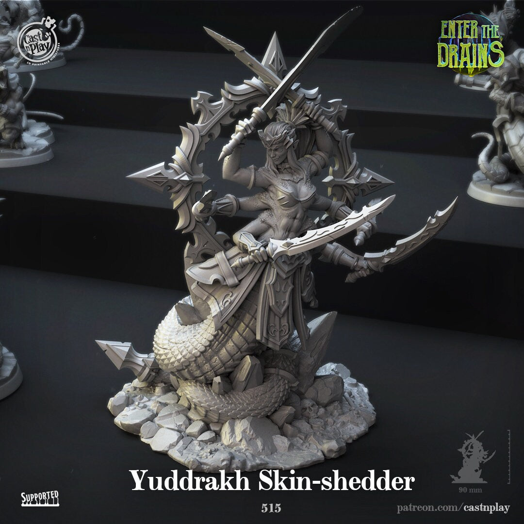 Yuddrakh Skin Shedder | Hero/Boss | CastnPlay | Compatible with D&D/AoS | Fantasy | Tabletop RPG