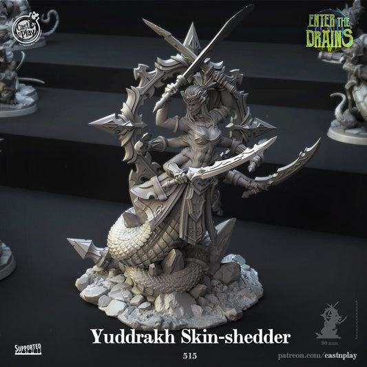 Yuddrakh Skin Shedder | Hero/Boss | CastnPlay | Compatible with D&D/AoS | Fantasy | Tabletop RPG