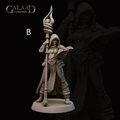 Arch Mage | Male/Female | Galaad Miniatures | Compatible with D&D/AoS | Fantasy | Tabletop RPG