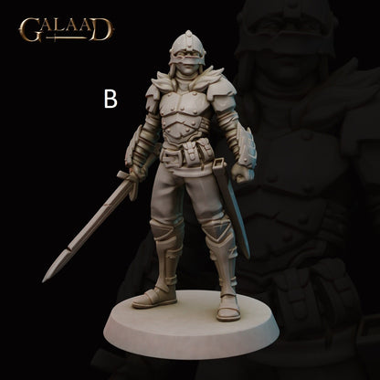 Fighter | Tiefling/Elf/Human | Galaad Miniatures | Compatible with D&D/AoS | Fantasy | Tabletop RPG