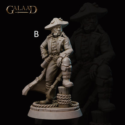 Pirate | Male/Female | Galaad Miniatures | Compatible with D&D/AoS | Fantasy | Tabletop RPG