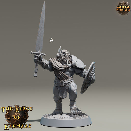 The Kings of Karmaaz | DayBreak Miniatures | Warrior/Fighter | Sword and Shield | Compatible with D&D/AOS | Fantasy - Tabletop RPG