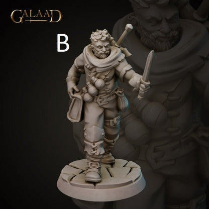 Bandits/Thieves/Rogues | Galaad Miniatures | Compatible with D&D/AoS | Fantasy | Tabletop RPG