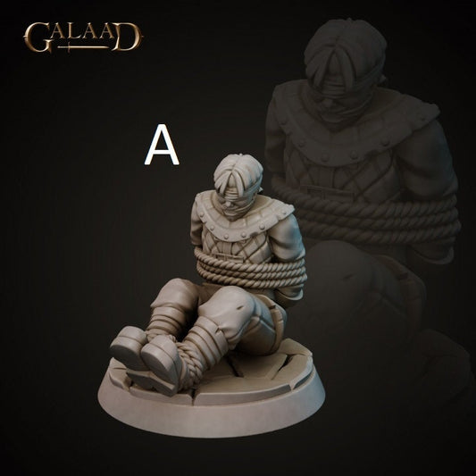 Prisoner | Objective marker | Galaad Miniatures | Compatible with D&D/AoS | Fantasy | Tabletop RPG