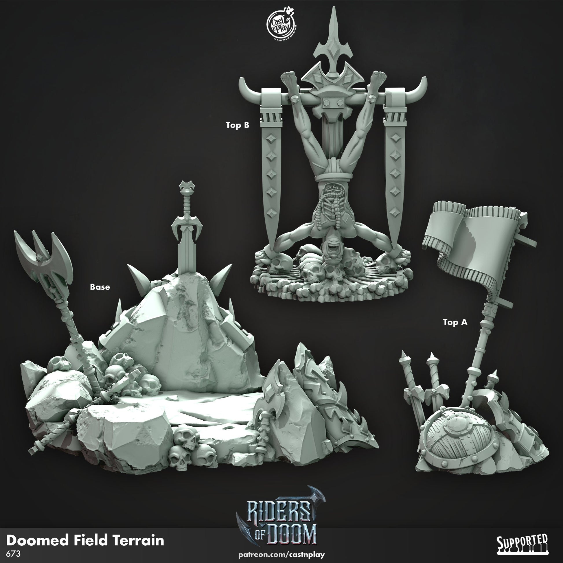 Doom Field Terrain | CastnPlay (Riders of Doom) | Compatible with D&D/AoS | Fantasy