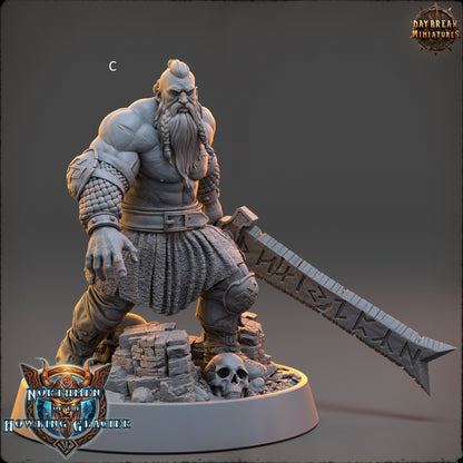 Northern Warriors Miniatures | DayBreak Miniatures | Twohanded Weapons | Compatible with D&D/AOS | Fantasy | Tabletop RPG