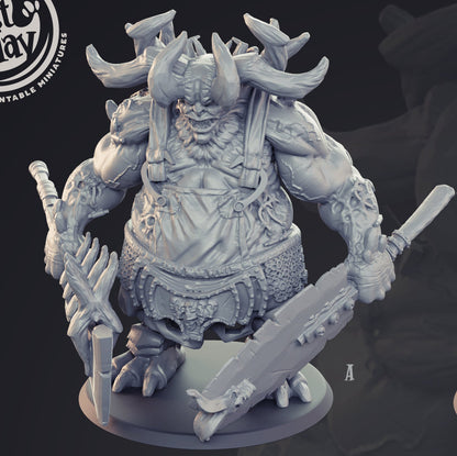 Butcher Demon Miniature | CastnPlay | Compatible with D&D/AoS | Fantasy
