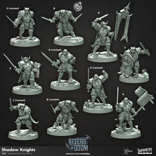 Shadow Knights | Fighter/Warrior | CastnPlay (Riders of Doom) | Compatible with D&D/AoS | Fantasy