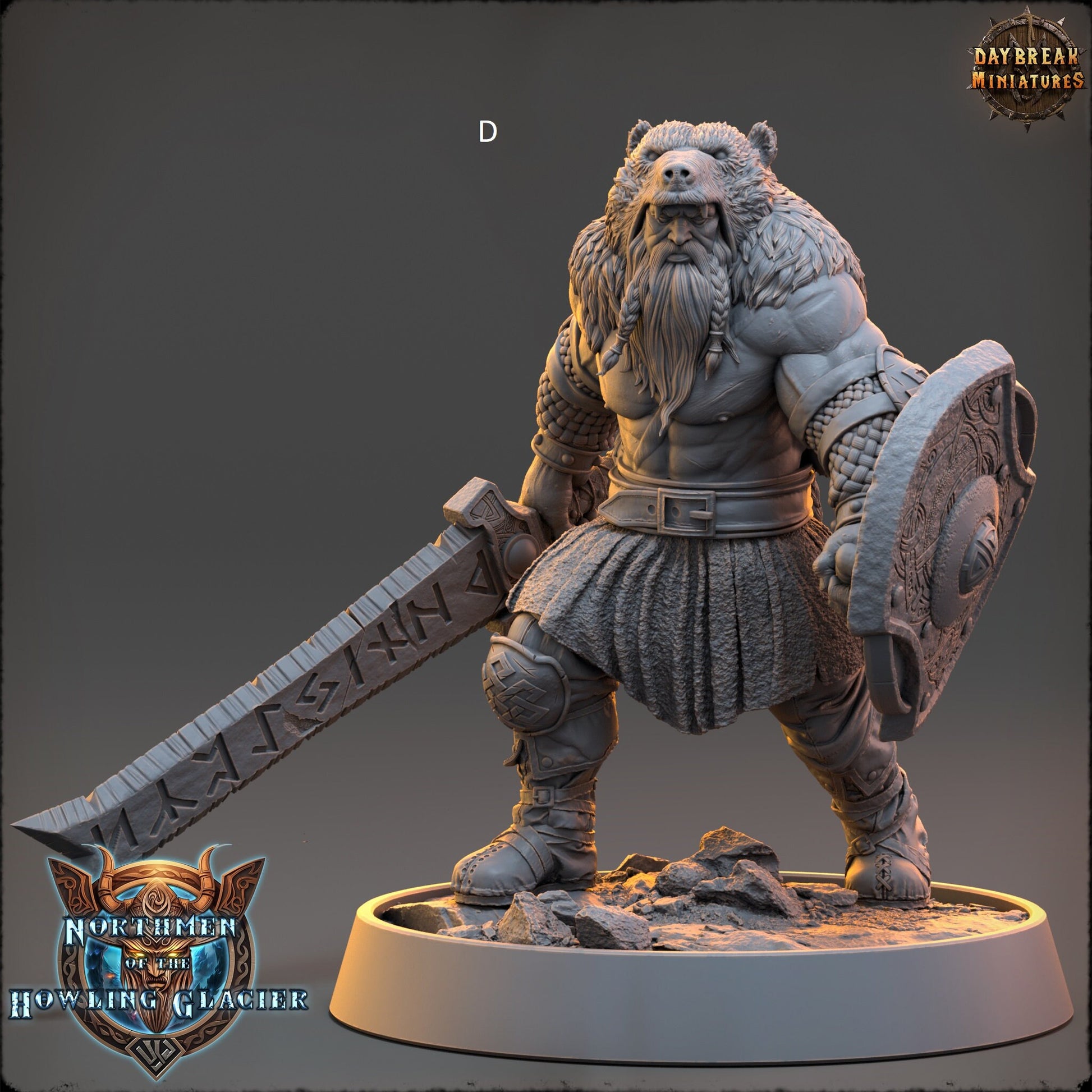 Northern Warriors Miniatures | DayBreak Miniatures | One hand weapon and Shield | Compatible with D&D/AOS | Fantasy | Tabletop RPG