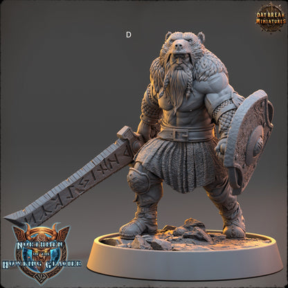 Northern Warriors Miniatures | DayBreak Miniatures | One hand weapon and Shield | Compatible with D&D/AOS | Fantasy | Tabletop RPG