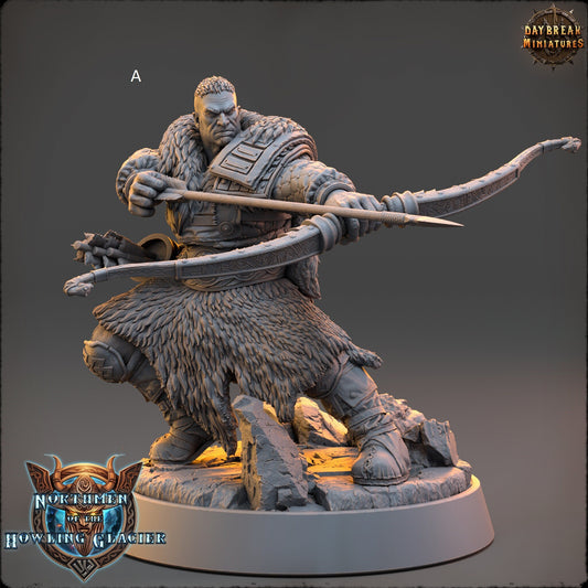 Northern Warriors Miniatures | DayBreak Miniatures | Archer/Dual Axes | Compatible with D&D/AOS | Fantasy | Tabletop RPG