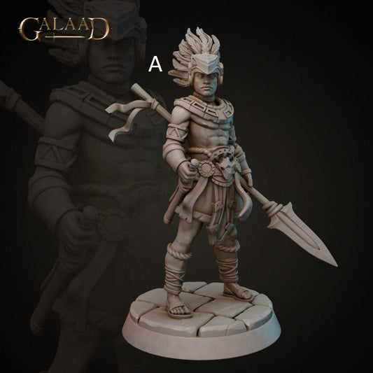 Male Savage Fighter | Galaad Miniatures | Compatible with D&D/AoS | Fantasy | Tabletop RPG