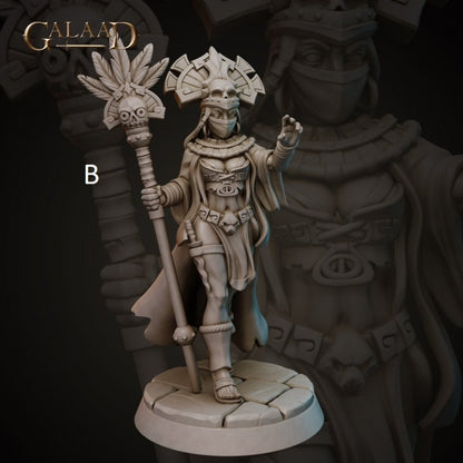 Female Savage Sorceress | Galaad Miniatures | Compatible with D&D/AoS | Fantasy | Tabletop RPG