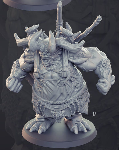 Butcher Demon Miniature | CastnPlay | Compatible with D&D/AoS | Fantasy
