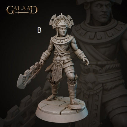 Male Savage Fighter | Galaad Miniatures | Compatible with D&D/AoS | Fantasy | Tabletop RPG