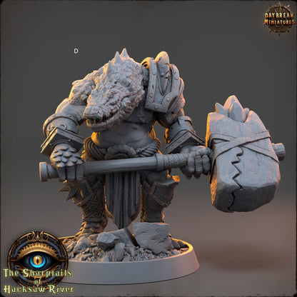Crocodilian | Two handed Weapons | DayBreak Miniatures | Compatible with D&D/AOS | Fantasy | Tabletop